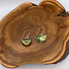 Load image into Gallery viewer, Labradorite Half Moon Earrings
