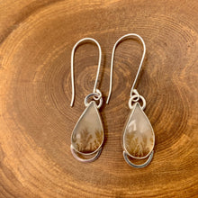 Load image into Gallery viewer, Dendritic Agate Teardrop Earrings