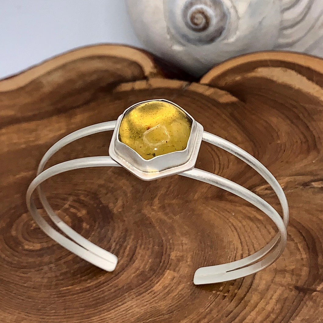 Amber Hexagon Cuff