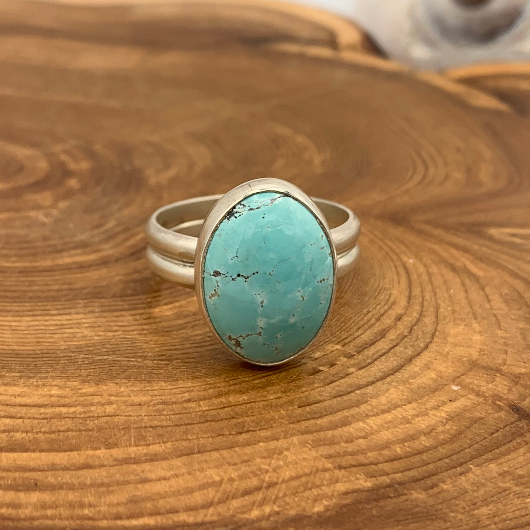 Robin's Egg Turquoise Ring - Double Band