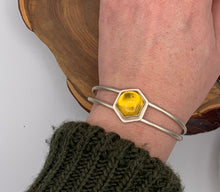 Load image into Gallery viewer, Amber Hexagon Cuff
