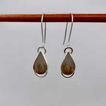 Load image into Gallery viewer, Dendritic Agate Teardrop Earrings
