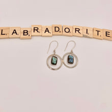 Load image into Gallery viewer, Labradorite Orbit Earrings
