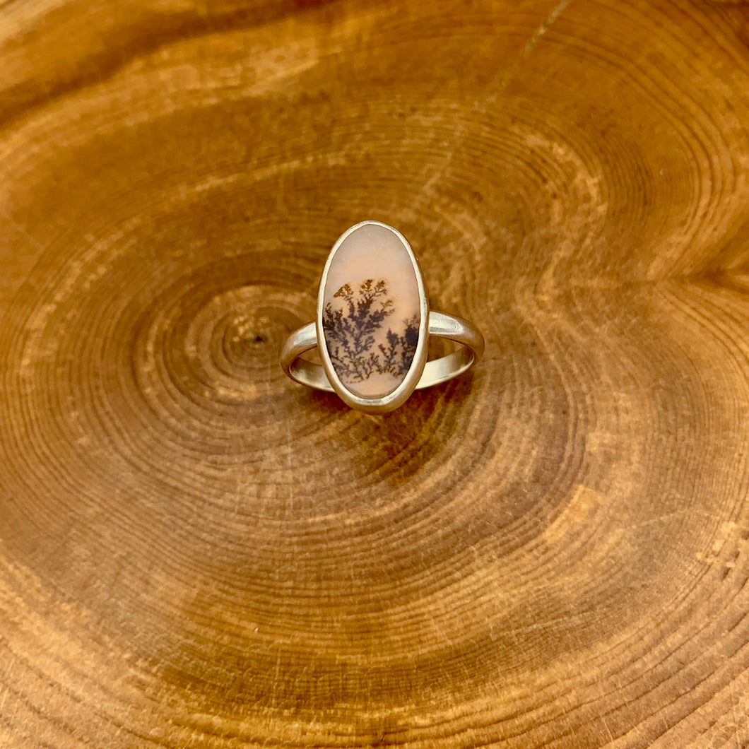 Dendritic Agate Ring - size 7