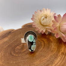 Load image into Gallery viewer, Turquoise Halo Ring - size 6.75
